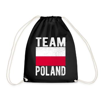 Poland Flag - Drawstring Bag - black - Front