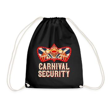 Karneval Security Geburtstag Zirkus Outfit Karneva - Turnbeutel - Schwarz - Vorne
