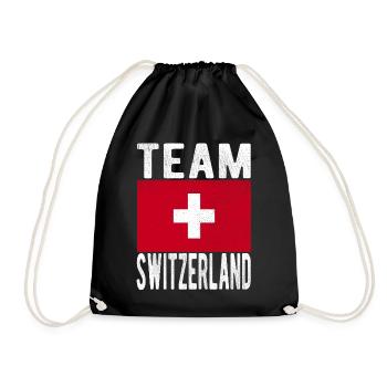 Drapeau de la Suisse - Sac de sport léger - noir - Devant
