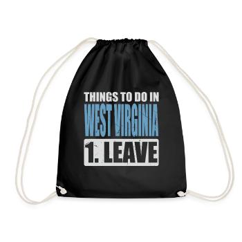 West Virginia Meme - Turnbeutel - Schwarz - Vorne