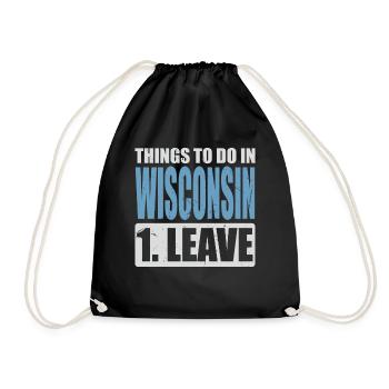 Wisconsin Meme - Turnbeutel - Schwarz - Vorne