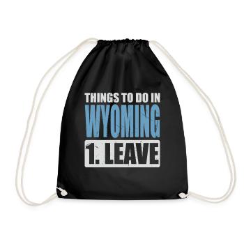 Wyoming Meme - Turnbeutel - Schwarz - Vorne