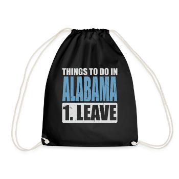 Alabama Meme - Drawstring Bag - black - Front