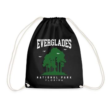 Everglades National Park Florida Souvenir Wandern - Turnbeutel - Schwarz - Vorne