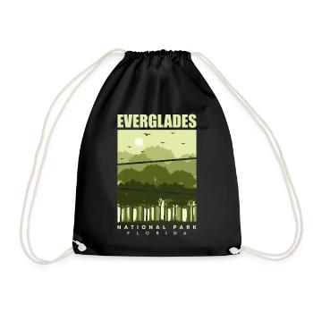 Florida Everglades National Park Souvenir Wanderkr - Turnbeutel - Schwarz - Vorne