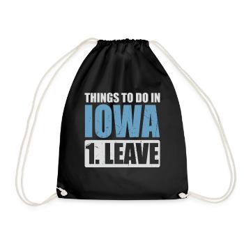 Iowa Meme - Turnbeutel - Schwarz - Vorne