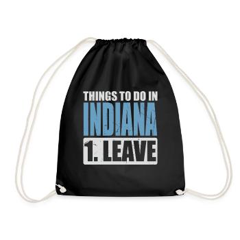 Indiana Meme - Drawstring Bag - black - Front