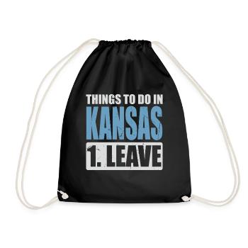 Kansas Meme - Turnbeutel - Schwarz - Vorne