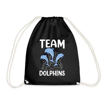 Team Dolphins Lovers Dolphins Dolphins Dolphins - Drawstring Bag - black - Front