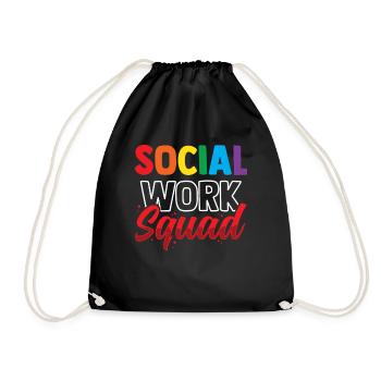 Social Work Team Social Worker Social Work - Drawstring Bag - black - Front