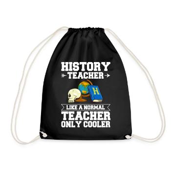 Geschichte Lehrer Lektion Professor Historiker - Turnbeutel - Schwarz - Vorne