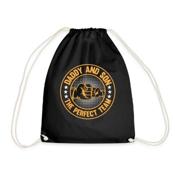 Daddy Father's Day - Daddy And Son The Perfect Tea - Drawstring Bag - black - Front