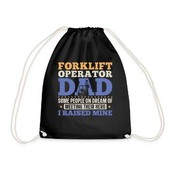 Certified Forklift Truck Operator - Drawstring Bag - black - Front