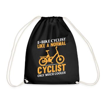 eBike E-bike Cyclist Like A Normal Cyclist Only Mu - Turnbeutel - Schwarz - Vorne
