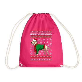 Chien de Noël joyeux du Labrador - Sac de sport léger - fuchsia - Devant