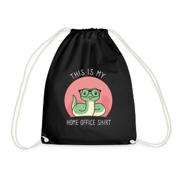 This Is My Home Office Shirt Snake Home Office - Drawstring Bag - black - Front