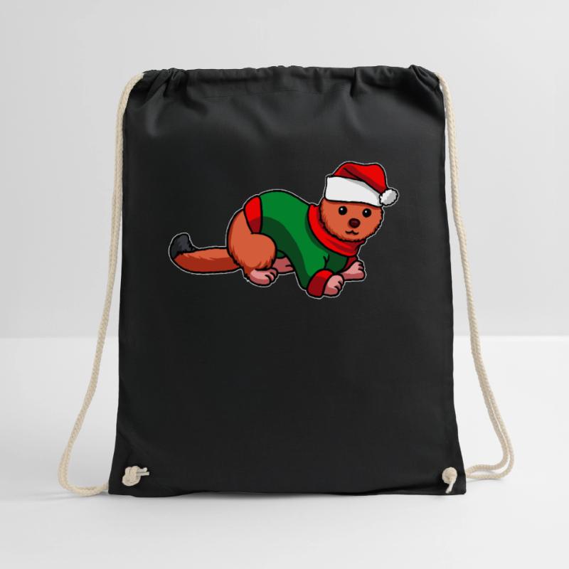Belette avec pull de Noël Sac de sport léger