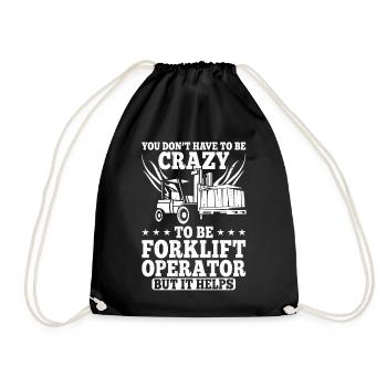 Certified Forklift Truck Operator - Drawstring Bag - black - Front