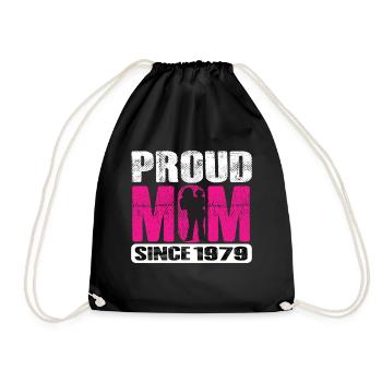 Proud Mom Since 1979 - Turnbeutel - Schwarz - Vorne