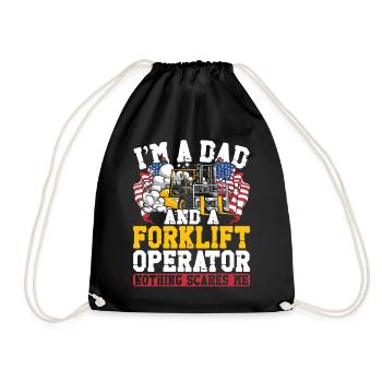 Certified Forklift Truck Operator - Drawstring Bag - black - Front