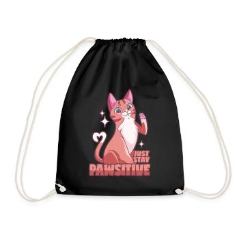 Chat positif - Pawsitive! - Sac de sport léger - noir - Devant