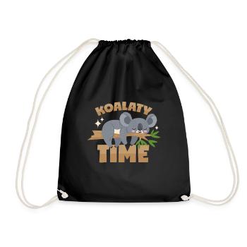 Koala puns - Drawstring Bag - black - Front