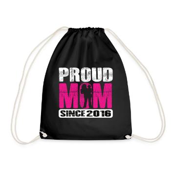 Proud Mom Since 2016 - Turnbeutel - Schwarz - Vorne