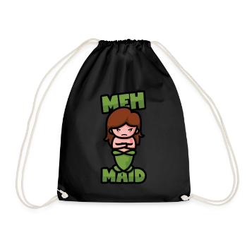 Meh! Mermaid, mermaid, mermaid, siren - Drawstring Bag - black - Front