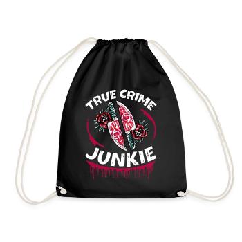 True Crime Junkie - Drawstring Bag - black - Front