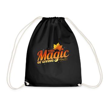 The Magic Of Giving Autumn Thanksgiving - Drawstring Bag - black - Front