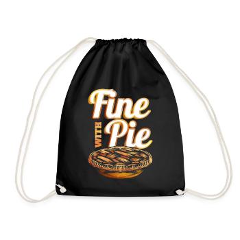 Fine With Pie Pumpkin Pie Autumn Thanksgiving - Turnbeutel - Schwarz - Vorne
