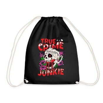 True Crime Junkie - Drawstring Bag - black - Front