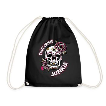 True Crime Junkie - Drawstring Bag - black - Front