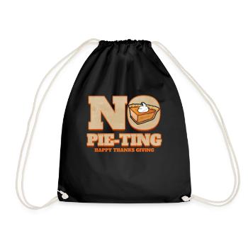 Pas de tarte Tarte à la citrouille heureuse Merci de donner - Sac de sport léger - noir - Devant