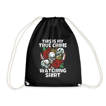 True Crime Junkie - Drawstring Bag - black - Front