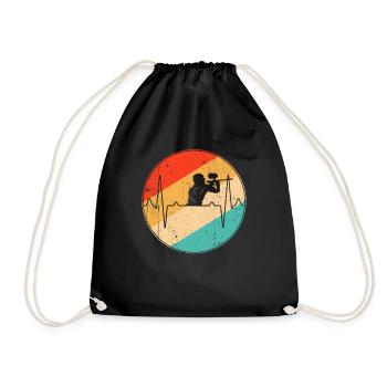 Paintball Retro Heartbeat - Sac de sport léger - noir - Devant