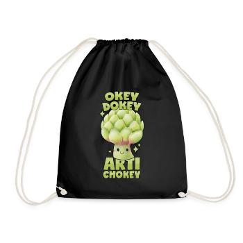 Artichoke: Okey Dokey Artichokey - Drawstring Bag - black - Front