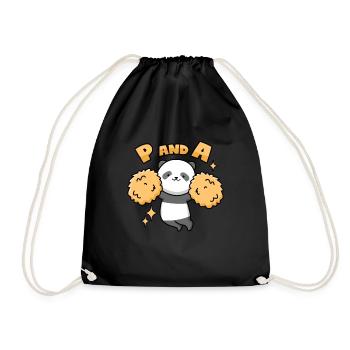 Panda Cheerleaders - Drawstring Bag - black - Front