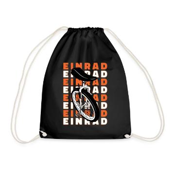 Unicycle Unicyclist Unicycle Unicycle - Drawstring Bag - black - Front