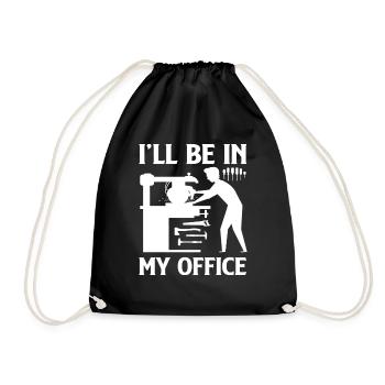 Hobby Carpenter Craftsman Office Workshop - Drawstring Bag - black - Front