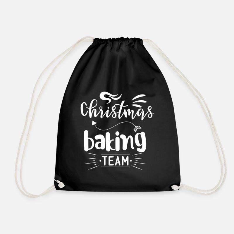 Christmas Baking Team - Turnbeutel - Schwarz