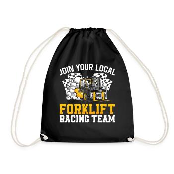 Certified Forklift Truck Operator - Drawstring Bag - black - Front