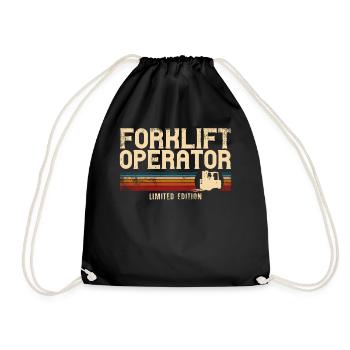 Certified Forklift Truck Operator - Drawstring Bag - black - Front