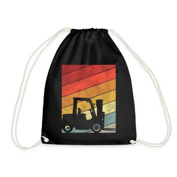 Certified Forklift Truck Operator - Drawstring Bag - black - Front