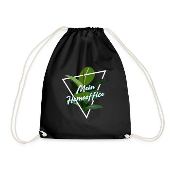 Mon bureau à domicile Arbre à caoutchouc Bureau Plante d’intérieur - Sac de sport léger - noir - Devant
