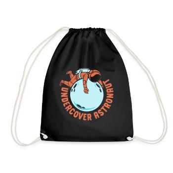 Undercover Astronaut Space Astronomy Rocket - Drawstring Bag - black - Front