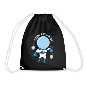 Future Astronaut Astronomy Space Rocket - Drawstring Bag - black - Front