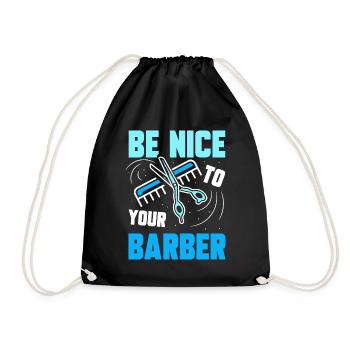 Soyez gentil avec votre barbier barbier profession de barbier - Sac de sport léger - noir - Devant
