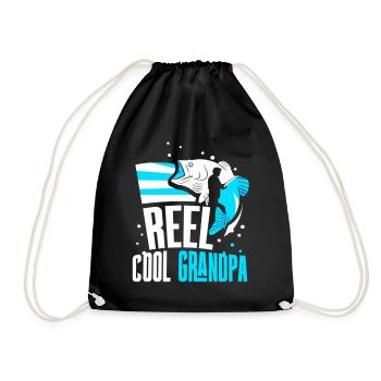 Reel Cool Grandpa Fishing Angler Fishing Fishermen - Sac de sport léger - noir - Devant