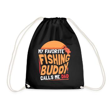 Mon compagnon de pêche préféré m’appelle papa pêche - Sac de sport léger - noir - Devant